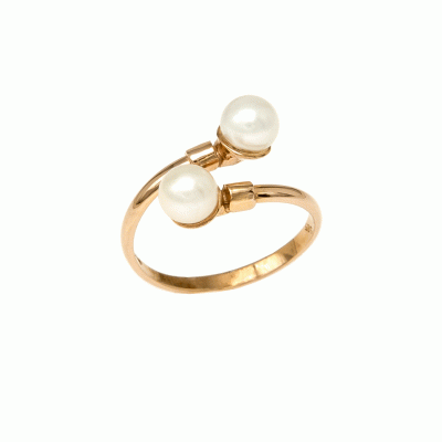 Ring with Pearl in Rose Gold D6005