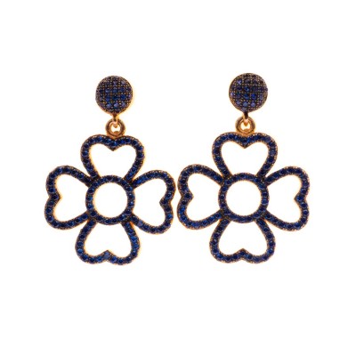 Σκουλαρίκια Ασημένια Επιχρυσωμένα SA7267