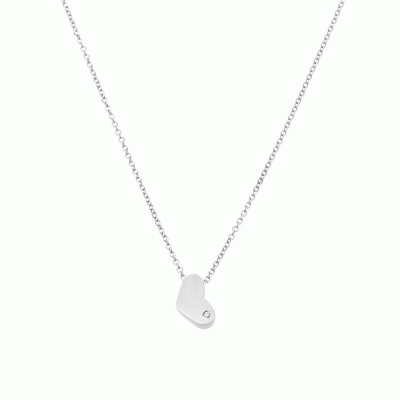 Heart Necklace in 14K White Gold KG5494
