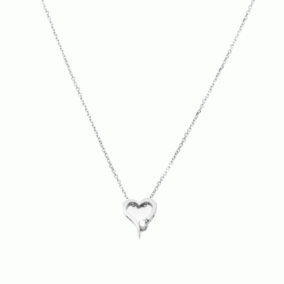 Heart Necklace in 14K White Gold KG5764