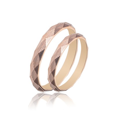Maschio Femmina SL 52 Rose Gold Wedding Rings
