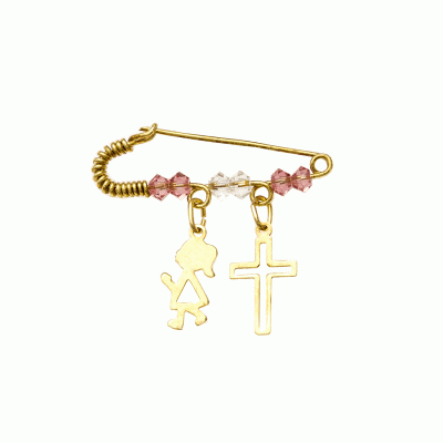 Safety Pin Charm in 9K Gold PG6709