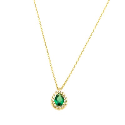 Rosette Necklace in Gold K14 KG8424