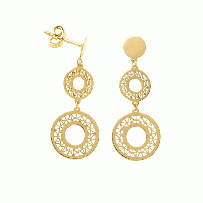 Dangle Earrings in K14 Gold SKG9736