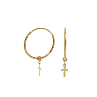 Hoop Earrings in K14 Gold SKG9238