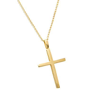 Cross with Chain in 14K Gold STG10829B