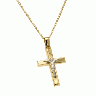 Cross with chain in 9K Gold STG11119B
