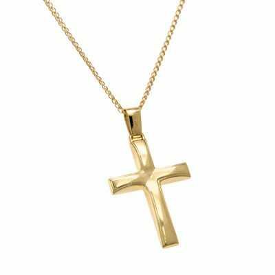 Cross with chain in 9K Gold STG11125B