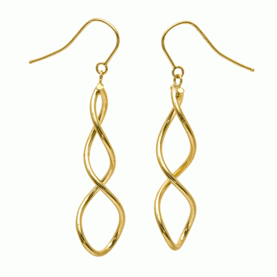Two-Tone Hoop Earrings in 9K Gold SKG11130