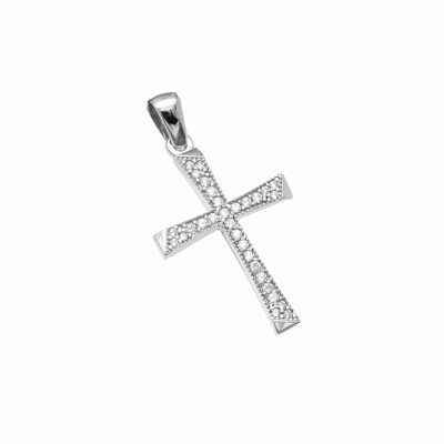 Cross in White Gold K14 STG11157