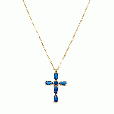 Cross with Chain in 9K Gold STG11206
